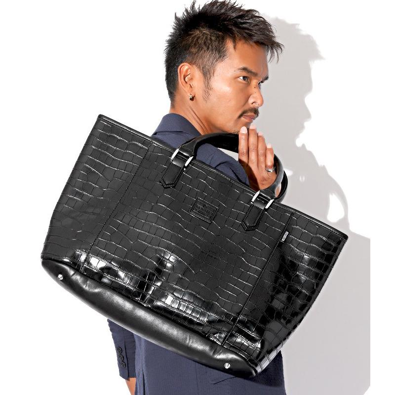 トートバッグ メンズ 鞄/REGISTA(レジスタ)エンボス加工トートバッグ