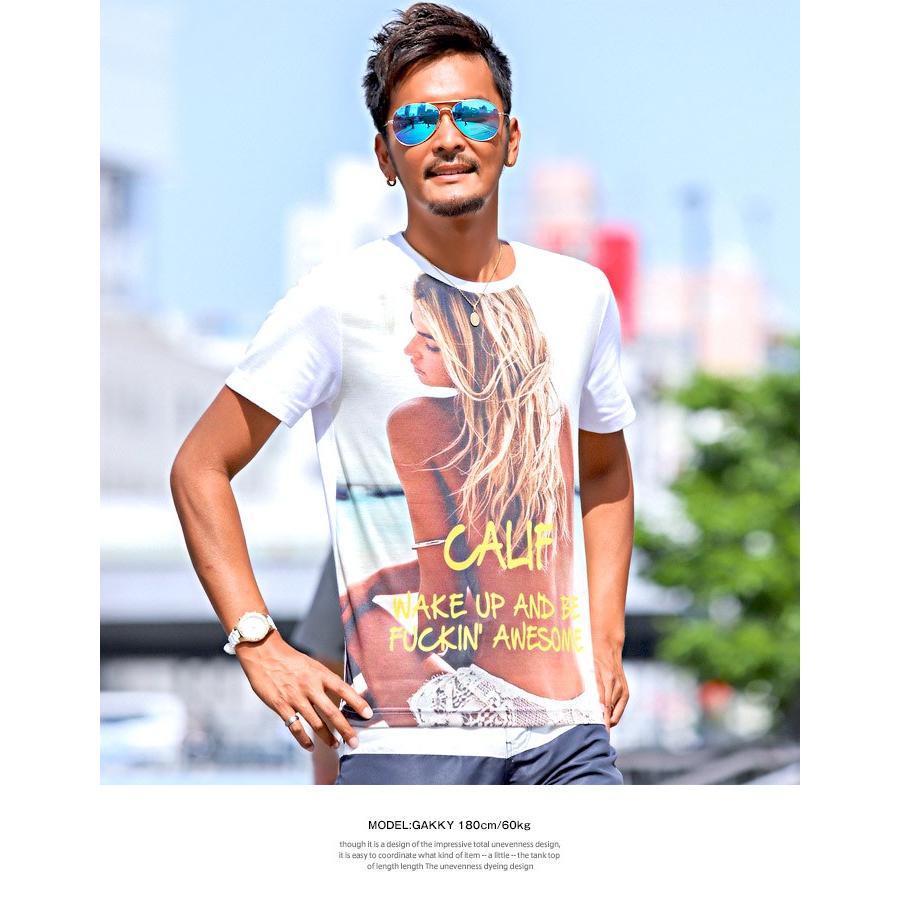 GUESS★UNISEX_マリブ ビーチ サーフィン 半袖Tシャツ_3色♪ Tシャツ メンズ 半袖 ガールズプリント リゾート SURF サーフ