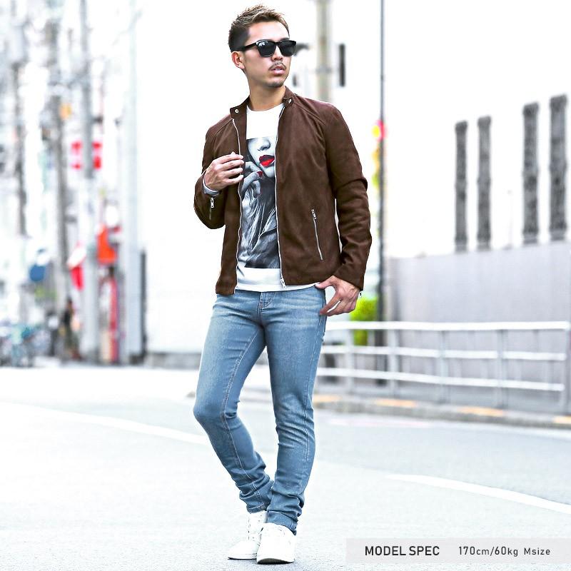 ライダースジャケット メンズ シングル スエード バイカー Bitter ビター系 ポリスエードシングルライダースジャケット ライダース ジャケット アウター 秋 Pm 7714 Luxstyle 通販 Yahoo ショッピング