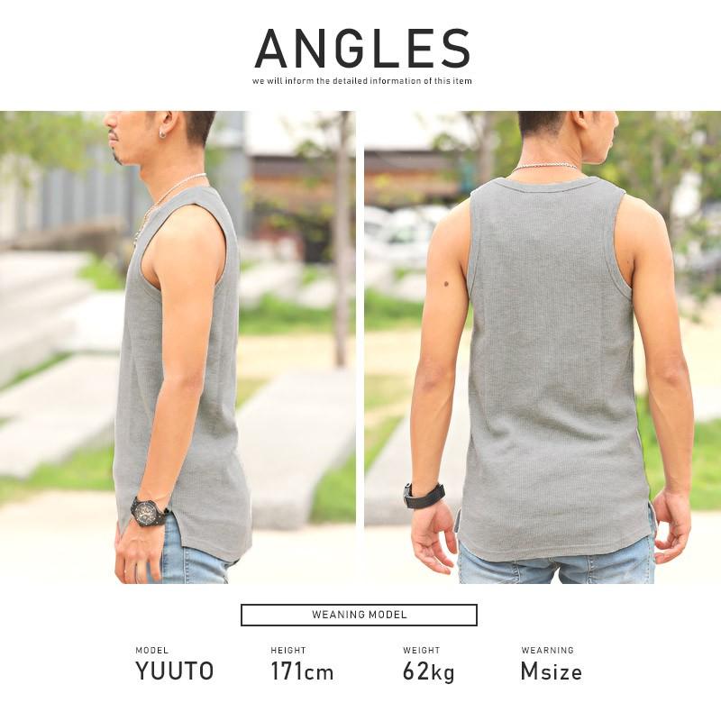 タンクトップ メンズ ロング丈 ワッフル インナー ノースリーブ 無地 重ね着 白 黒 ストリート Pm 8700 Luxstyle 通販 Yahoo ショッピング
