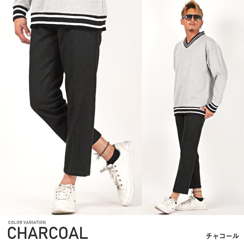 トラウザーパンツ メンズ スラックス ウール ツイード グレンチェック 無地 大人 上品 秋冬 ビター系 Pm 9086 Luxstyle 通販 Yahoo ショッピング