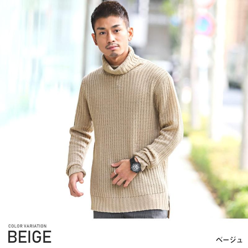 ニット メンズ セーター タートルネック ローゲージ ざっくり 無地 シンプル 秋冬 大人 上品 ビター系 Pm 9093 Luxstyle 通販 Yahoo ショッピング