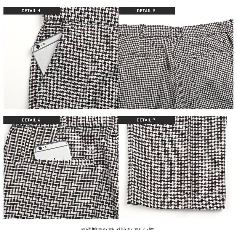 トラウザーパンツ メンズ チェックパンツ スラックス テーパード 千鳥柄 総柄 トラッド ビター系 Pm 9253 Luxstyle 通販 Yahoo ショッピング