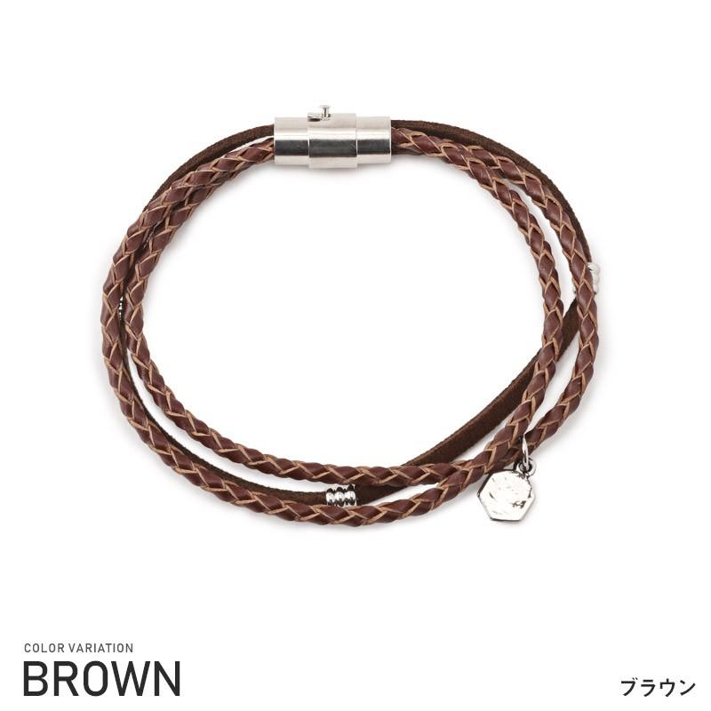 △メール便対象△ ブレスレット メンズ 編み込み PUレザー チャーム