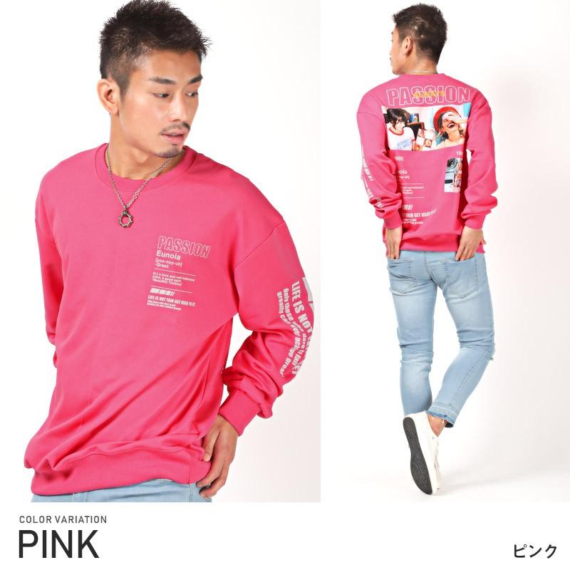 トレーナー メンズ スウェット ビッグシルエット ロゴ ガールズフォト プリント ストリート Pm 9473 Luxstyle 通販 Yahoo ショッピング