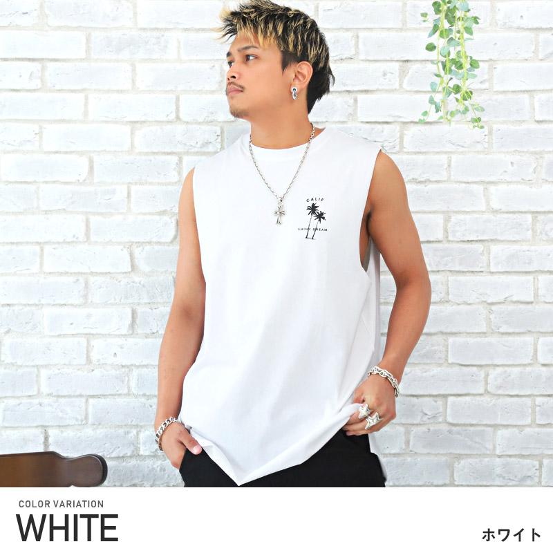 Tシャツ メンズ ノースリーブ ビッグシルエット ヤシの木 海 プリント ロング サーフ ビター系 Pm 9711 Luxstyle 通販 Yahoo ショッピング