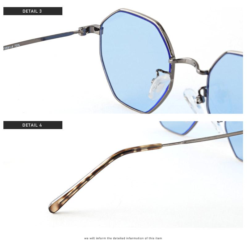 サングラス メンズ レディース グラサン オクタゴン メタルフレーム UV