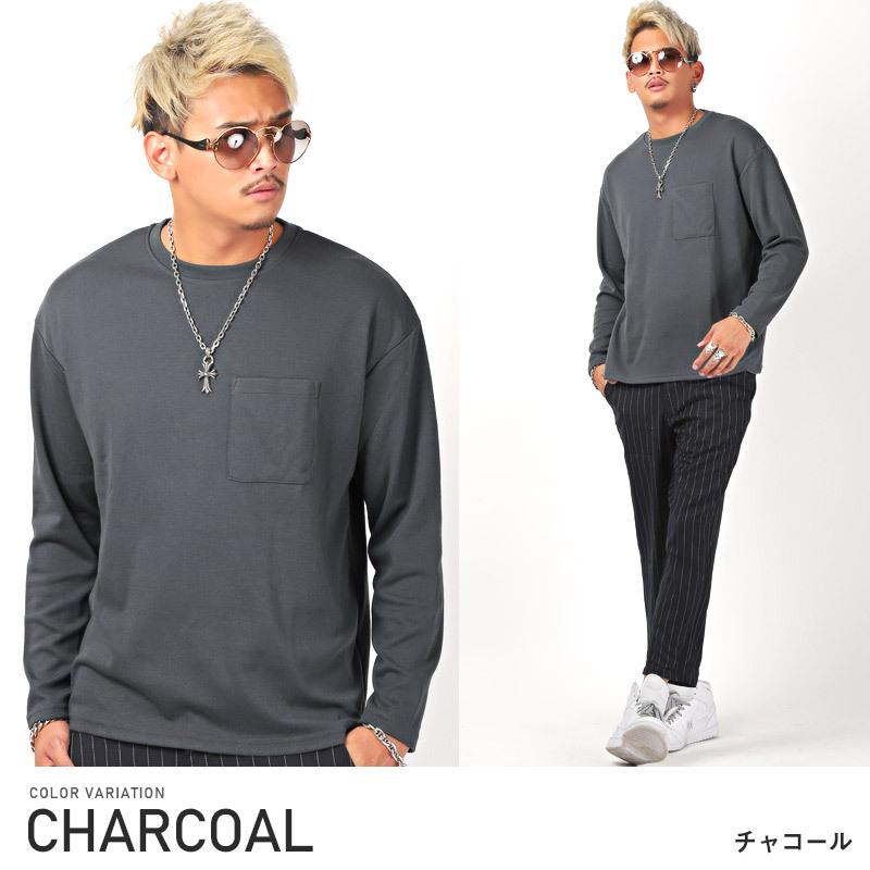 typeshade ロンT ✨ ロンT メンズ 長袖Tシャツ ビッグシルエット ポケット ポンチ 無地