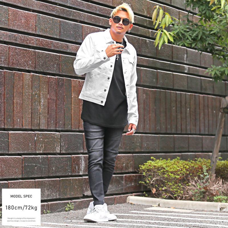 デニムジャケット メンズ Gジャン ジャケット ストレッチ カツラギ ライトアウター ビター系 Pm 9972 Luxstyle 通販 Yahoo ショッピング