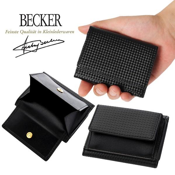 史上最も激安 極小財布 ミニ財布 三つ折り Becker ベッカー カーボンフィルム レザー 牛革 本革 日本製 小さい メンズ レディース ベーシック型 格安 Nicmosul Org