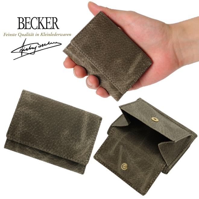 人気絶頂 極小財布 ミニ財布 三つ折り Becker ベッカー 豚革 本革 スエード カルムクワイエット Calm Quiet 日本製 小さい メンズ レディース ベーシック型 高速配送 Www Kslcity Com My