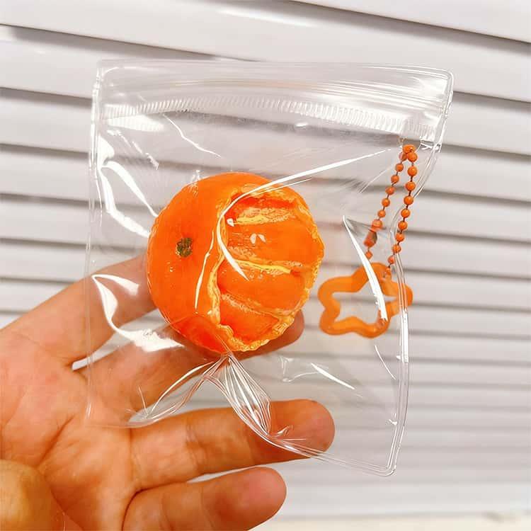握るおもちゃ オレンジ 2個セット スクイーズ 皮むきオレンジ ストレス