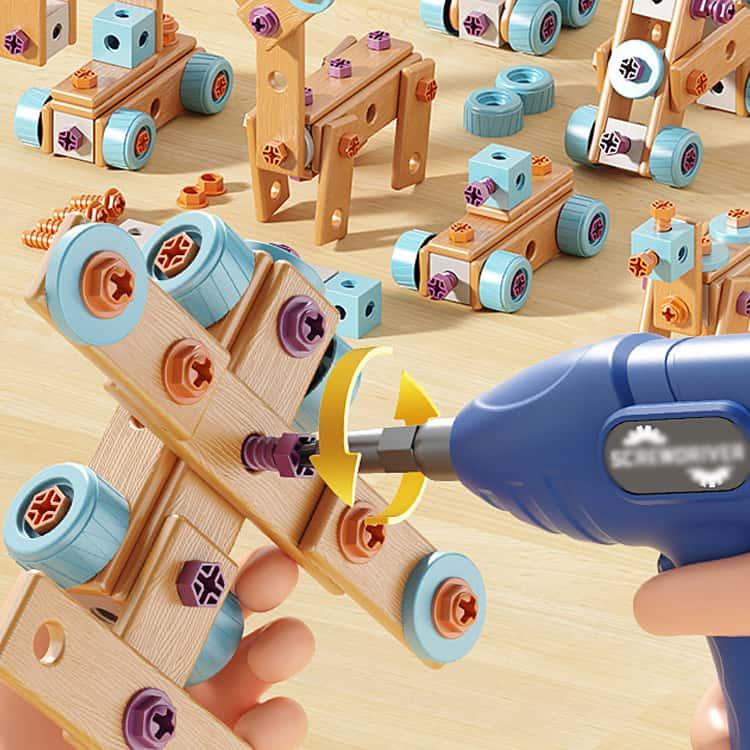 おもちゃ 6歳 女の子 126PCS 知育玩具 大工さん DIY ツールボックス付 4歳 3歳