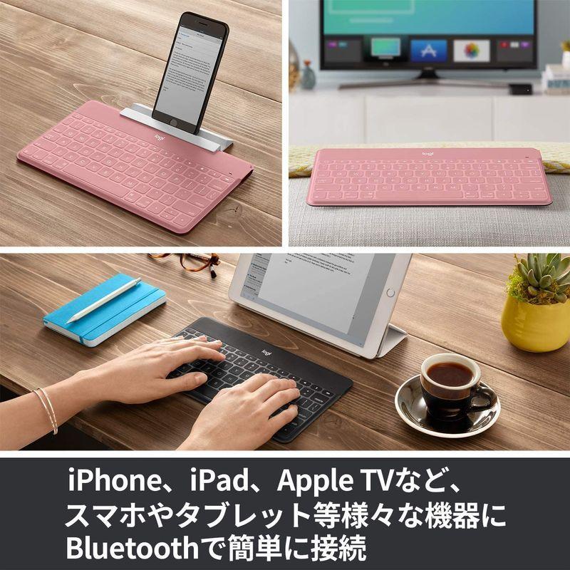 ロジクール Keys To Go Ik1042bp 第9世代 対応 ウルトラ ウルトラ パソコン周辺機器 ポータブル キーボード 超薄型 キーボード ワイヤレス ブラッシュピンク リュクス