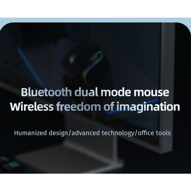セールオファー 充電式ワイヤレスマウス，Bluetooth，2.4g，デスクトップおよびノートブックコンピューター用，人間工学に基づいたワイヤレスデバイス，2.4g