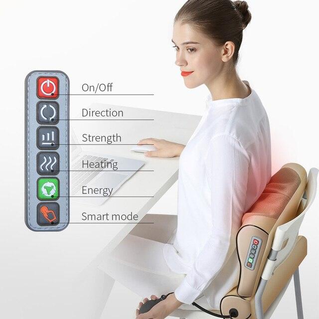 Jinkairui-電気マッサージローラー，首マッサージ，電気牽引，加熱圧縮，背中の痛みの緩和，体の健康 よもぎホットコンプレッション3