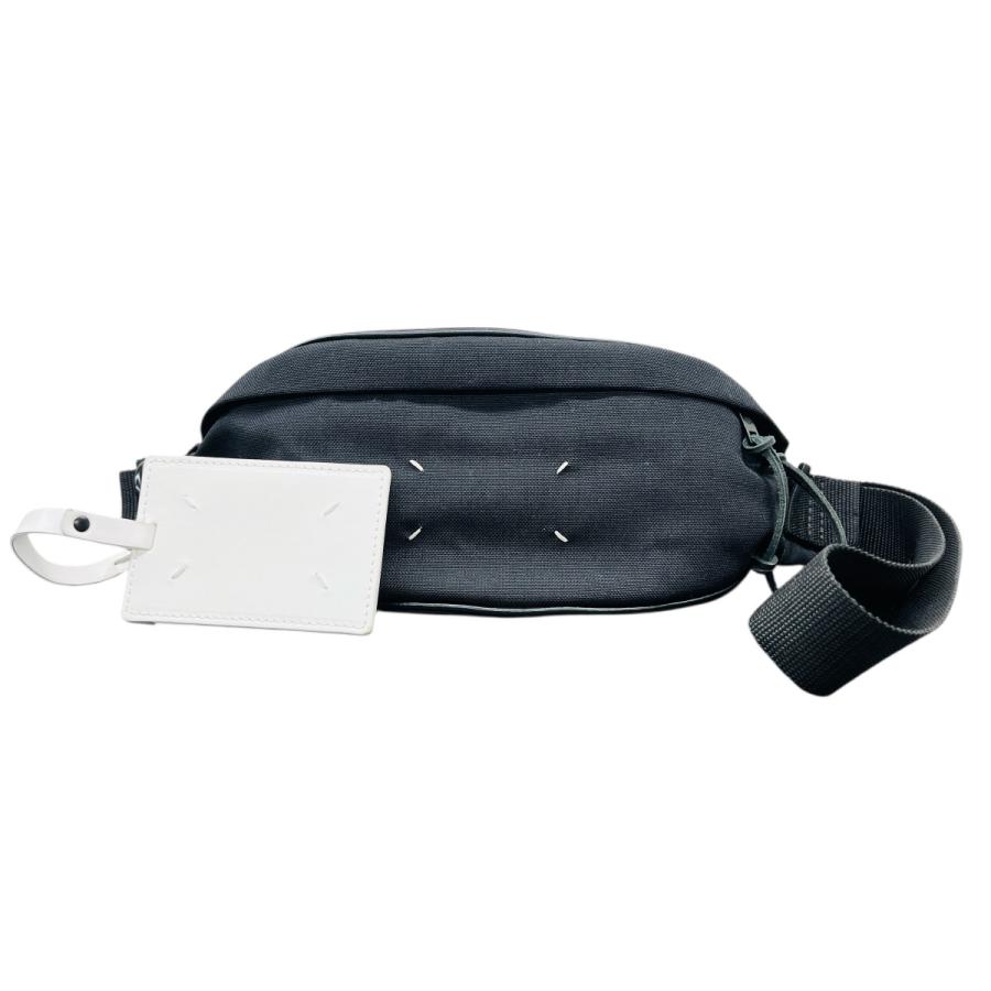 マルジェラ ウエストバッグ 黒 ボディバッグ キャンバス メンズ ブラック 美品】 マルジェラ ウエストバッグ 黒 ボディバッグ キャンバス