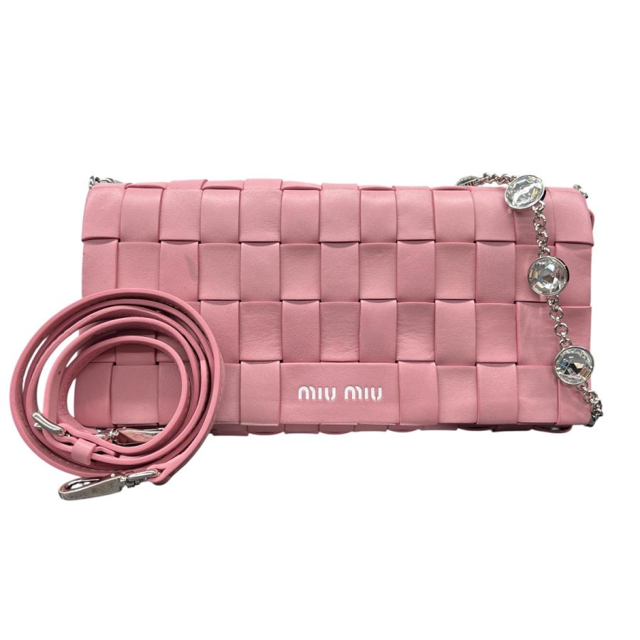miu miu（ミュウミュウ） 【3/24価格改定】美品 ナッパクリスタル 