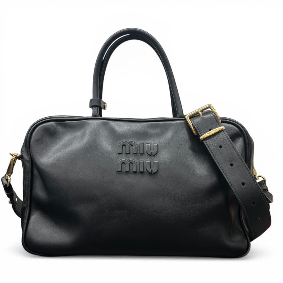 miu miu（ミュウミュウ） 【6/23価格改定】美品 レザー ボー バッグ 