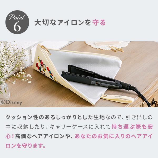 ヘアアイロン 140-220℃ 温度調整機能付き スリムデザイン 専用ケース付き Disney】ヘアアイロンケース 耐熱 スリムサイズ ヘアアイロンポーチ