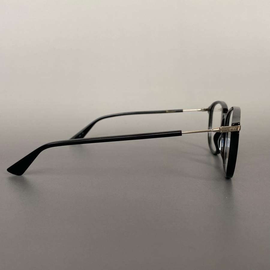 Christian Dior メガネ ディオール ブラック シルバー ボストン Christian Dior メガネ ディオール ブラック シルバー ボストン