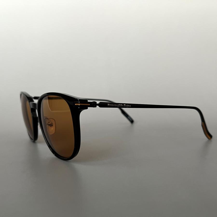 エルメネジルドゼニア サングラス ボストン ブラック ブラウン 黒 スマート エルメネジルドゼニア Ermenegildo Zegna サングラス EZ0136 ボストン