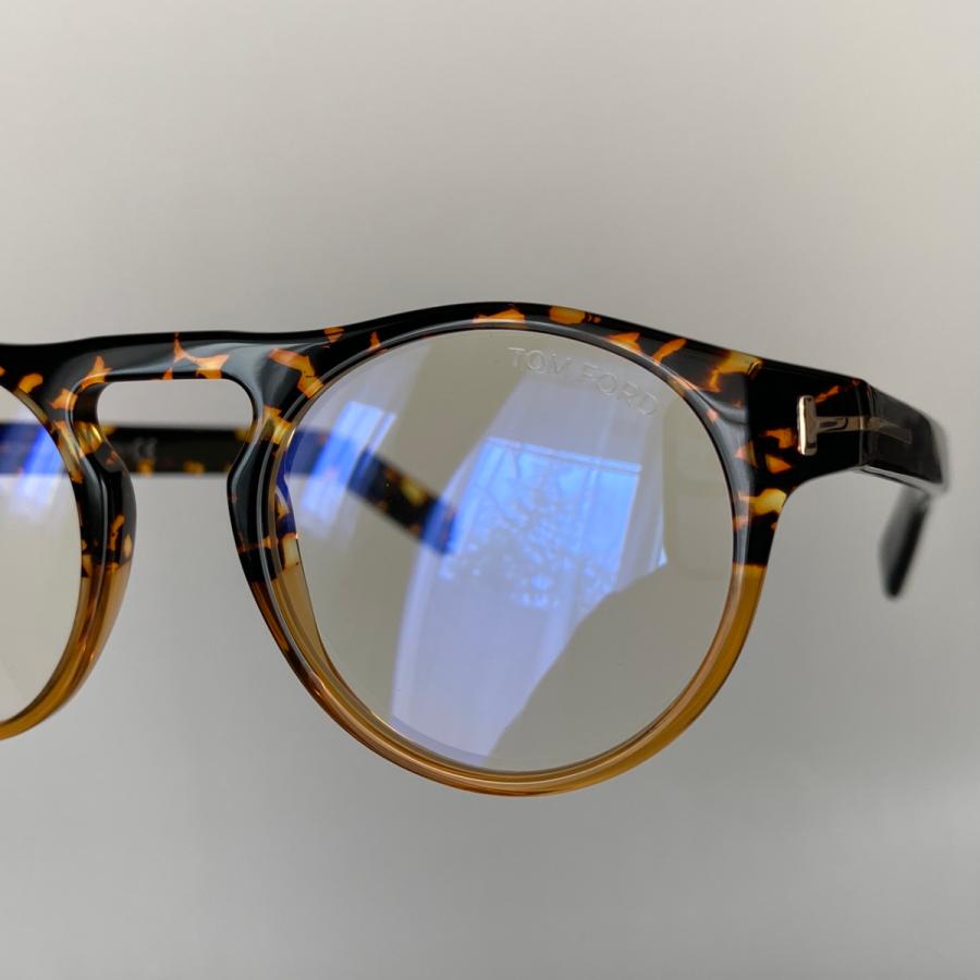 TOM FORD EYEWEAR メガネ トムフォード ボストン べっ甲 ハバナ ブルー