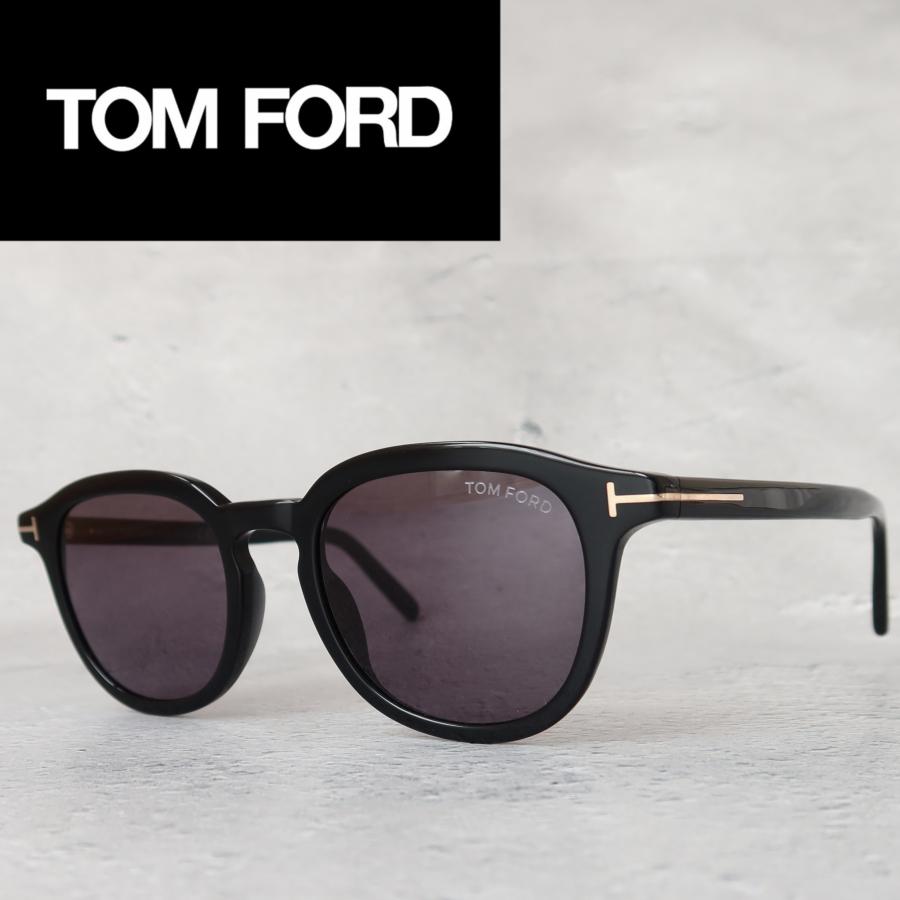 サングラス トムフォード TOM FORD ボストン ブラック ゴールド 新品 UVカット フルリム 黒 金 グレー イタリア製 メンズ