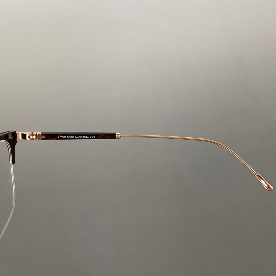 TOM FORD EYEWEAR メガネ トムフォード ハーフリム べっ甲 ゴールド