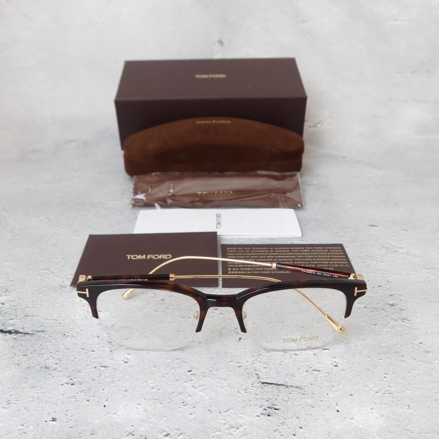 TOM FORD EYEWEAR メガネ トムフォードTOM ハーフリム べっ甲柄