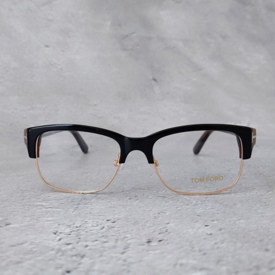 TOM FORD EYEWEAR メガネ トムフォード ハーフリム ブラック ゴールド