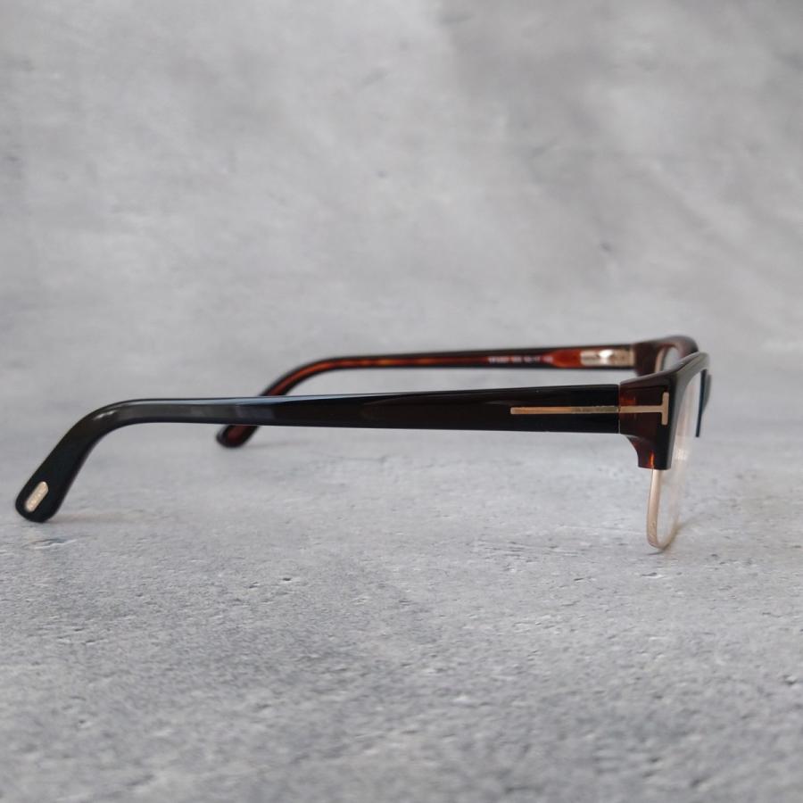 TOM FORD EYEWEAR メガネ トムフォード ハーフリム ブラック ゴールド