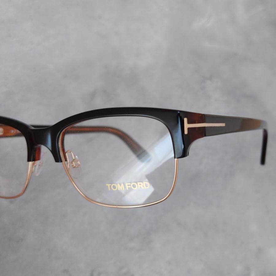 TOM FORD EYEWEAR メガネ トムフォード ハーフリム ブラック ゴールド