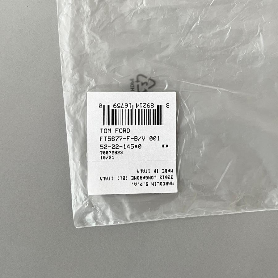 【並行輸入品】TOM FORD メガネ トムフォード アジアンフィット FT5677 ブラック ゴールド 黒 金 メンズ レディース ブルーライトカット 軽い シンプル おしゃれの画像