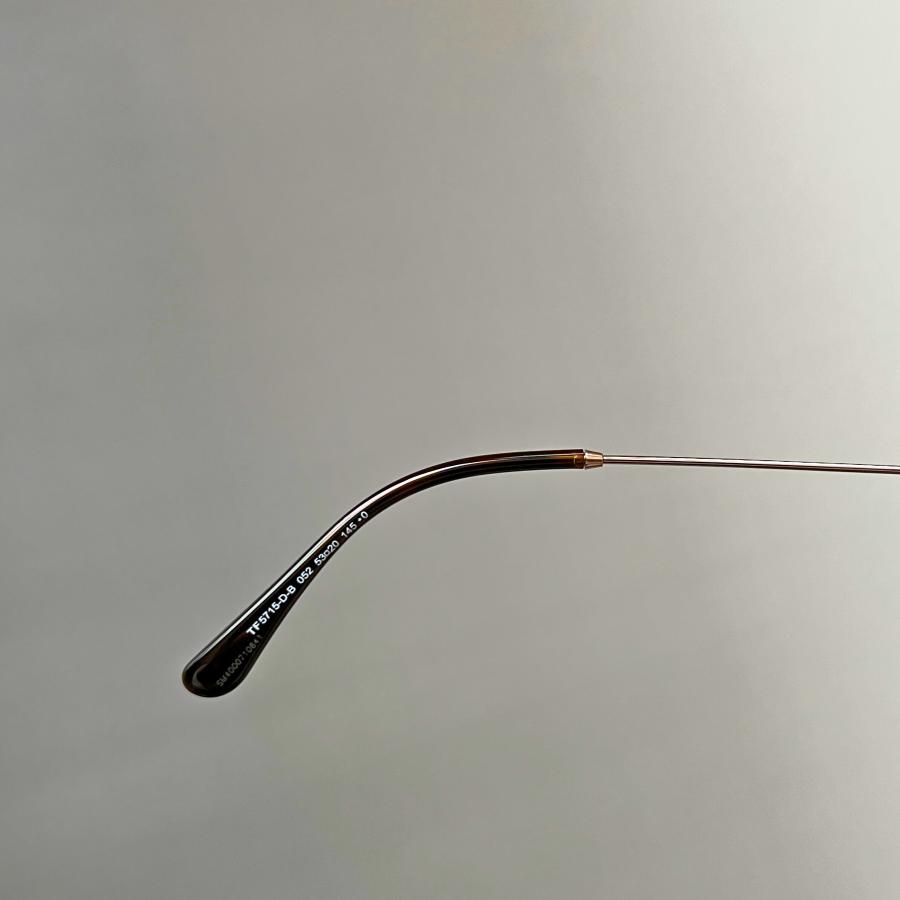 定価7.7万/形状記憶チタン製トムフォードめがねメガネ眼鏡サングラス銀シルバー TOM FORD EYEWEAR トムフォード メガネ ウェリントン FT5715 ブラウン