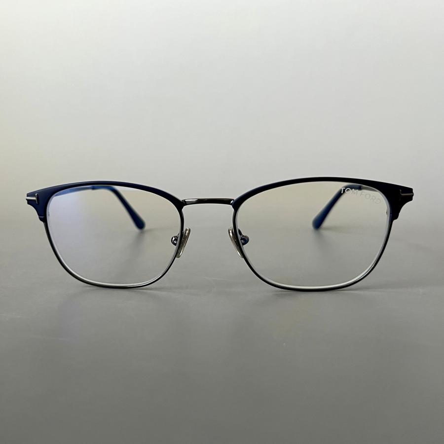 TOM FORD TF5750-B 091 メガネ ブルーブロック ダークブルー TOM FORD - TOM FORD TF5750-B 091 メガネ ブルーブロック ダーク
