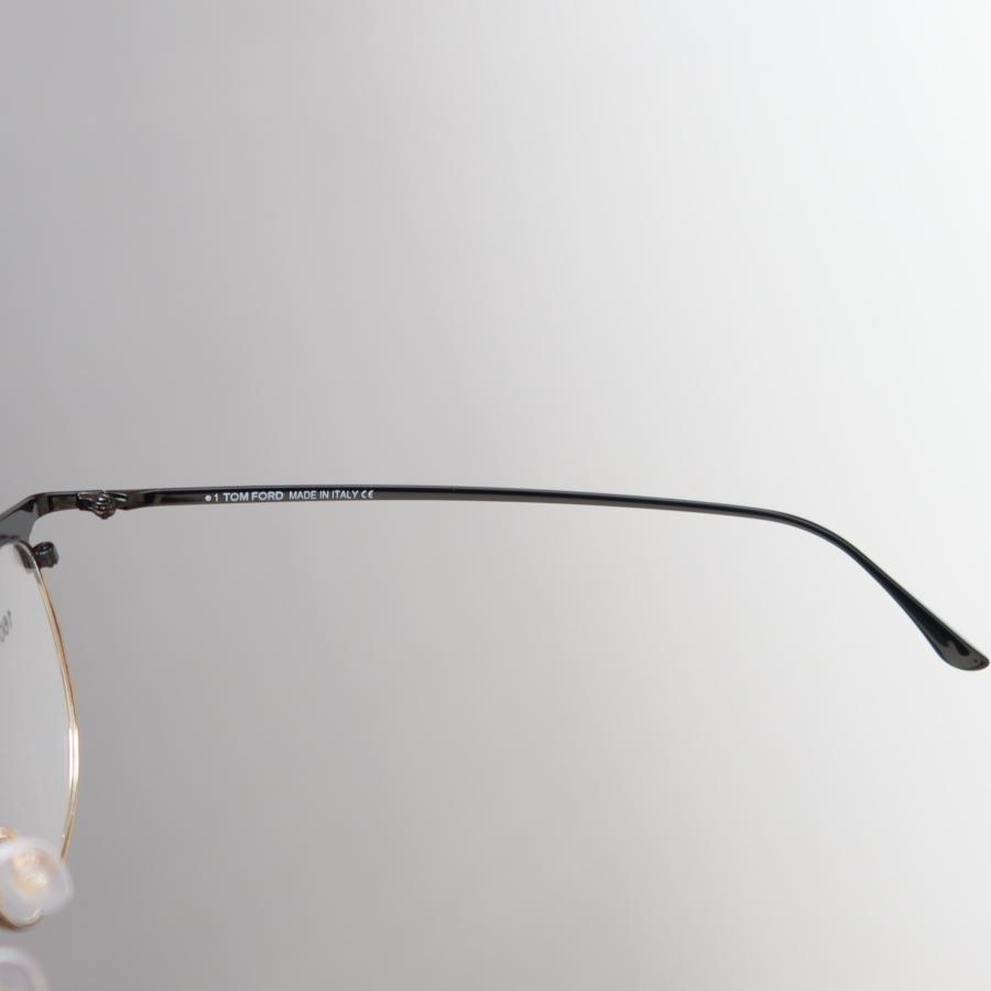【値下げ】 メガネ トムフォード TOM FORD サーモントブロー ブラック 新品 眼鏡 黒 オシャレ ハーフ 伊達メガネ セミリム FT5549 【L2488797628】(13450円)