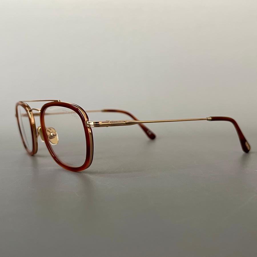 トムフォード メガネ アジアンフィット ブラウン ゴールド スクエア 茶色 TOM FORD EYEWEAR メガネ トムフォード アジアンフィット メンズ
