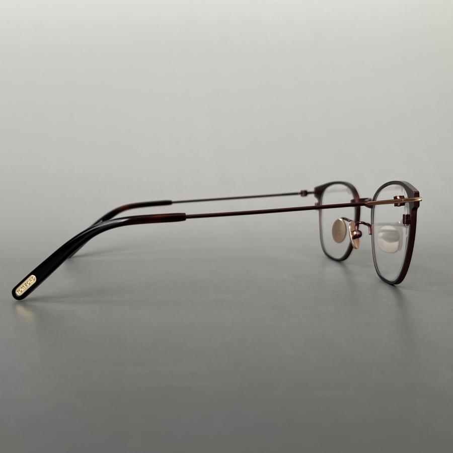 トムフォード メガネ ボストン マット ブロンズ ゴールド 眼鏡 チタン 日本製 TOM FORD EYEWEAR 【並行輸入品】トムフォード メガネ ボストン FT5864