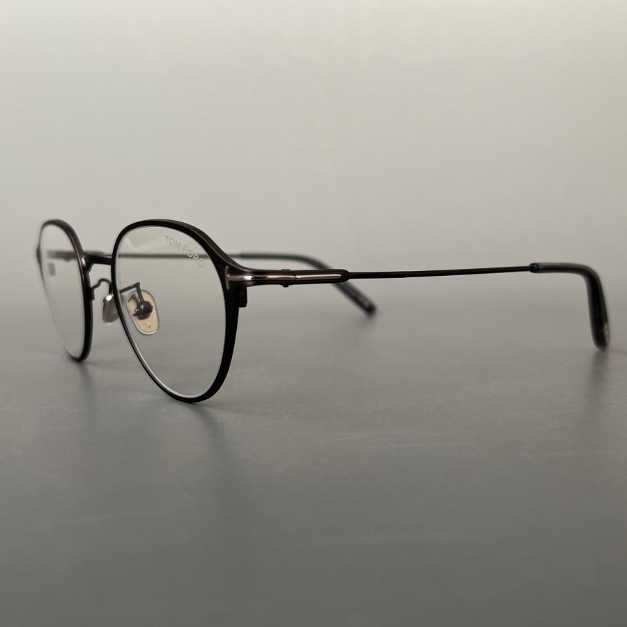 【並行輸入品】トムフォード メガネ TOM FORD ボストン FT5917 眼鏡 グレー メタル メンズ レディース 新品 ブルーライトカット 銀 細身 イタリア製 爆買の画像
