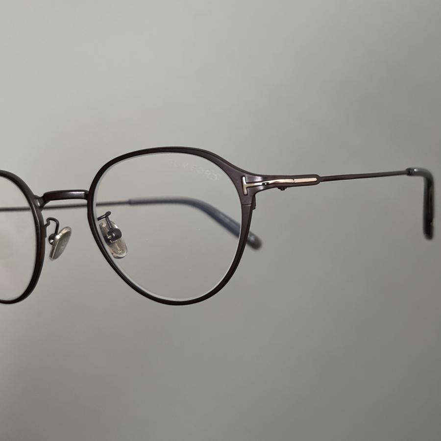 【並行輸入品】トムフォード メガネ TOM FORD ボストン FT5917 眼鏡 グレー メタル メンズ レディース 新品 ブルーライトカット 銀 細身 イタリア製 爆買の画像