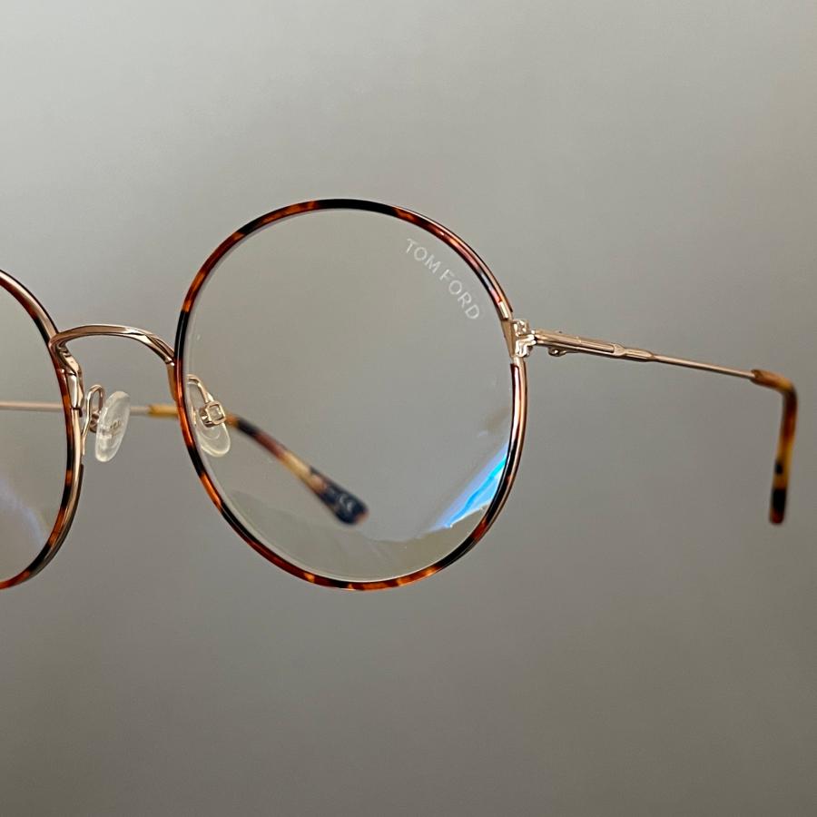 トムフォード メガネ オーバル ブルーライトカット ブラウン ゴールド メタル TOM FORD EYEWEAR トムフォード メガネ オーバル FT5632 メンズ