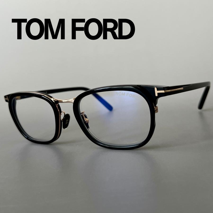 トムフォード メガネ アジアンフィット ウェリントン ブラック 黒 ガンメタ