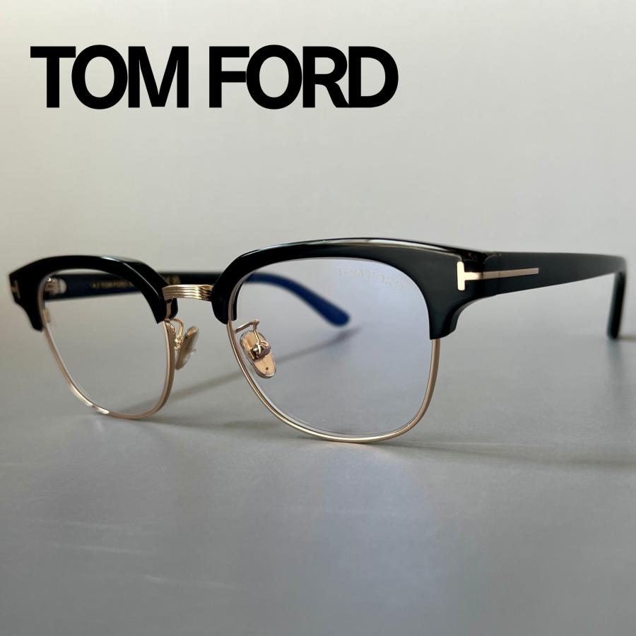 トムフォード メガネ サーモント ブロー ブラック ゴールド 黒 金 軽い TOM FORD EYEWEAR 【並行輸入品】トムフォード メガネ サーモント