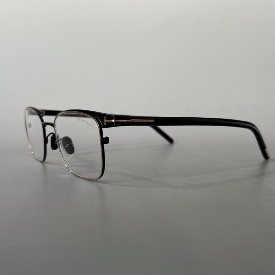 【並行輸入品】トムフォード メガネ TOM FORD サーモント ブロー FT5854 眼鏡 ブラック ゴールド 黒 金 男女兼用 ブルーライトカット メタル 希少フレーム_4