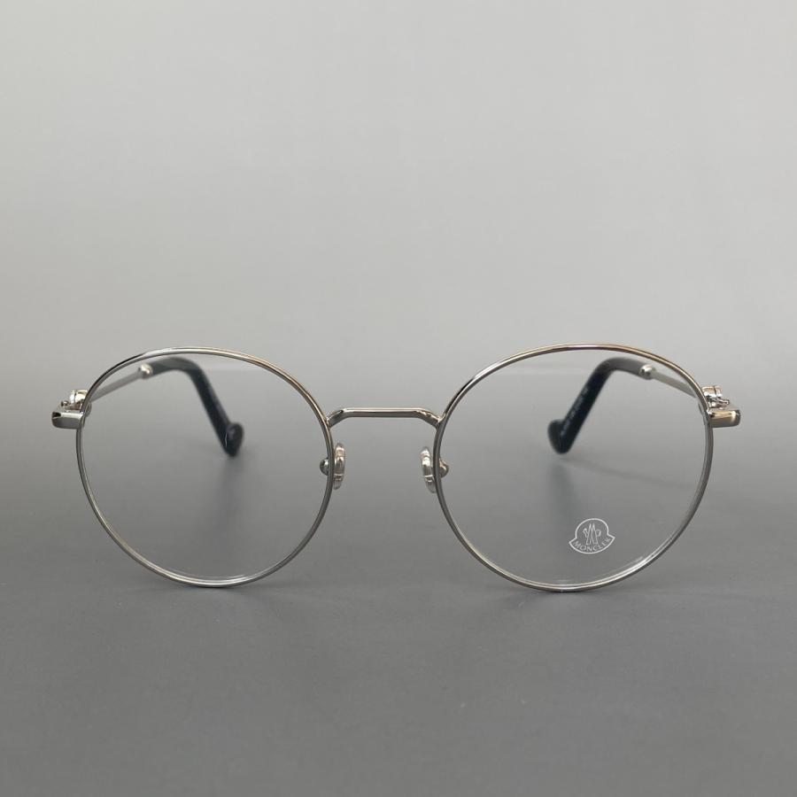 MONCLER メガネ モンクレール オーバル シルバー メタル 新品 フルリム 