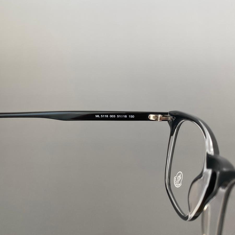 MONCLER メガネ モンクレール クリア ブラック 新品 ウェリントン 黒  