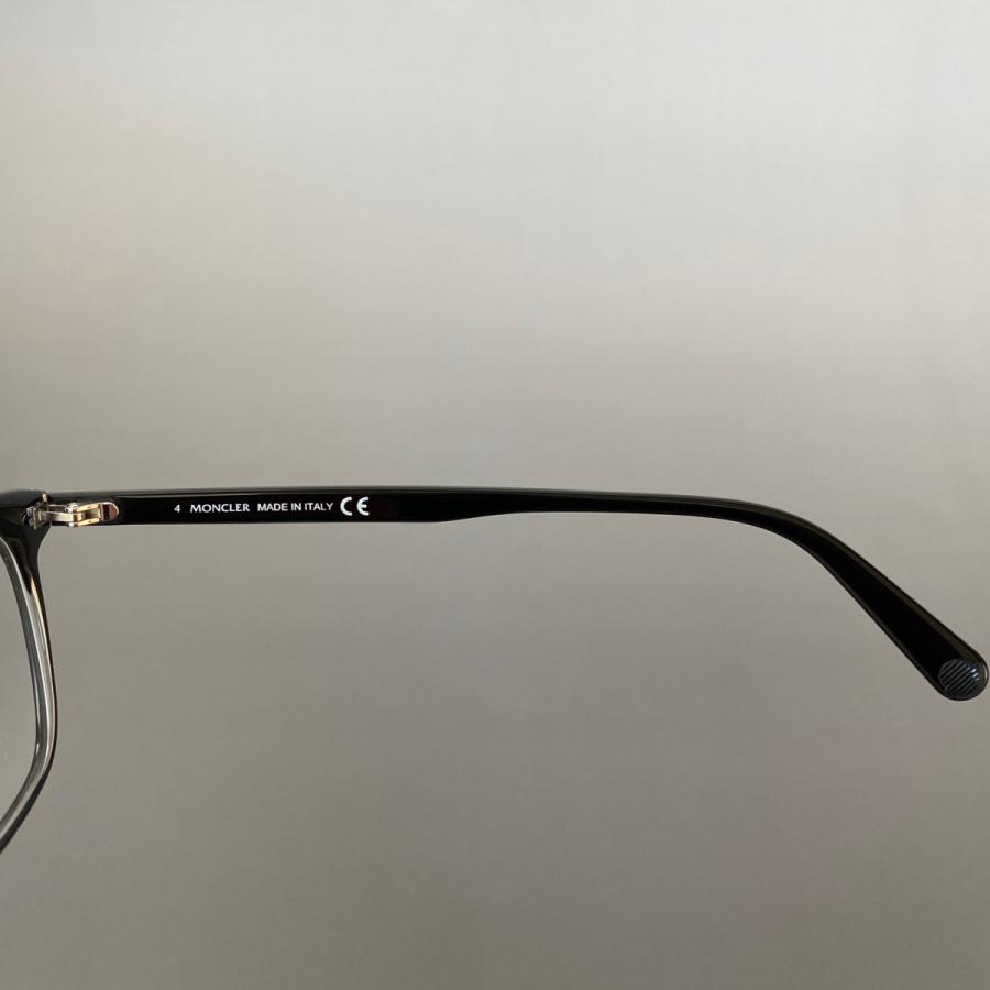 MONCLER メガネ モンクレール クリア ブラック 新品 ウェリントン 黒 