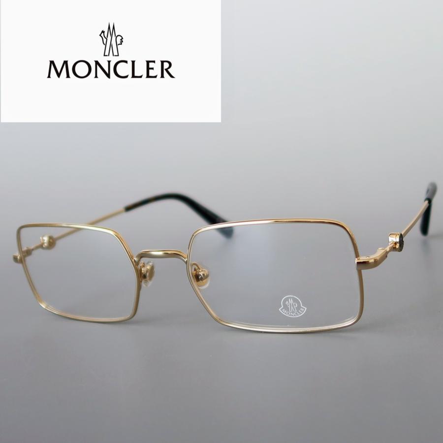 MONCLER（モンクレール） メガネ スクエア ゴールド フルリム 新品