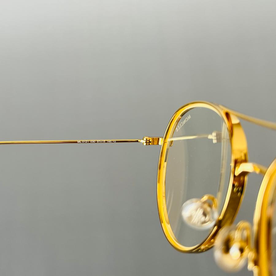 美品！モンクレール　サングラス　ティアドロップ　ゴールドフレーム　ツーブリッジ TOM FORD EYEWEAR モンクレール メガネ MONCLER メンズ レディース
